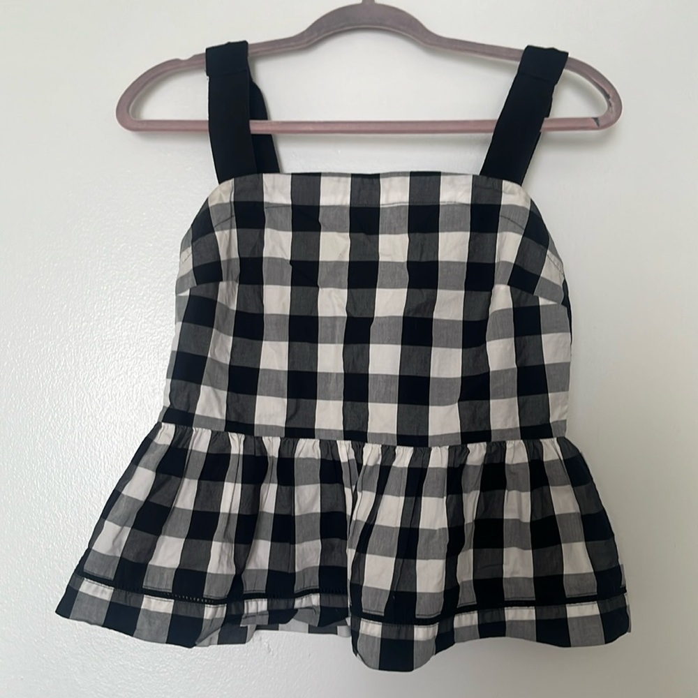 Kate Spade gingham bow top